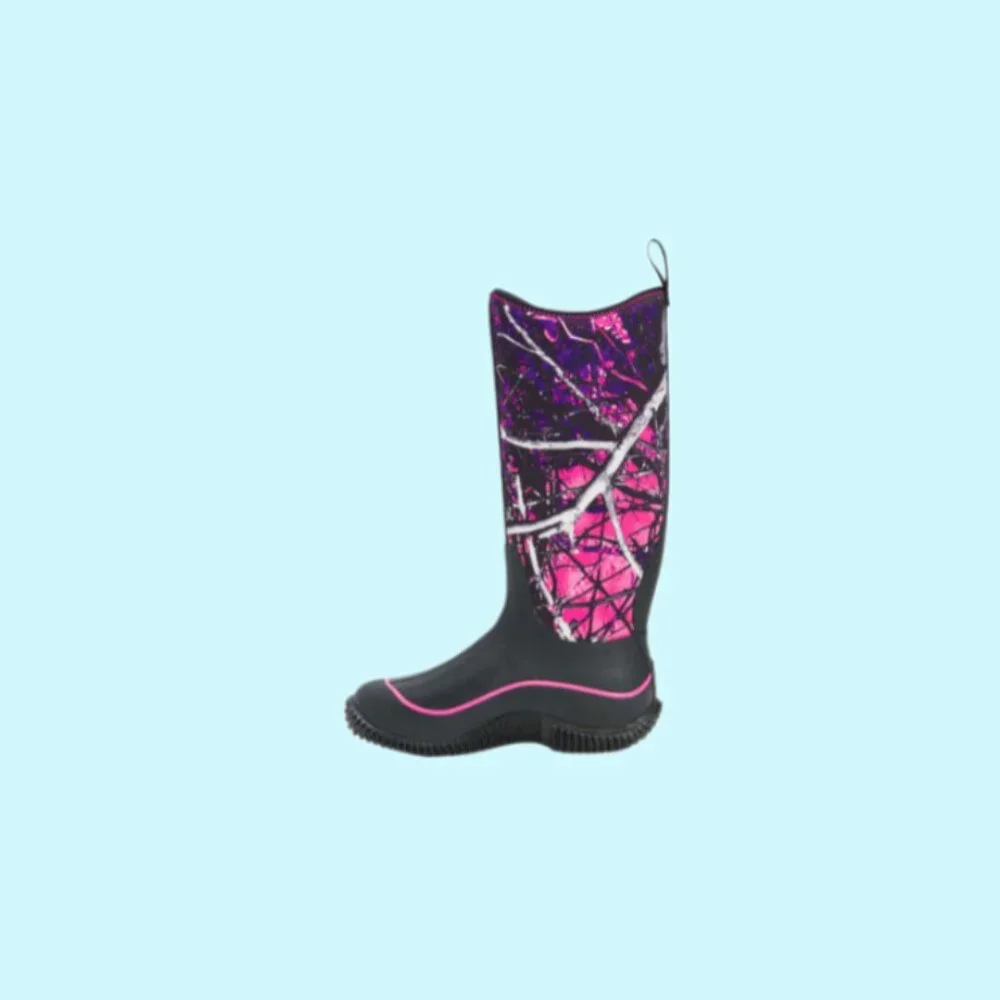 Muck Boot Women's Muddy Girl Hale Tall Boot Black Pink New 100% - Picture 3 of 7
